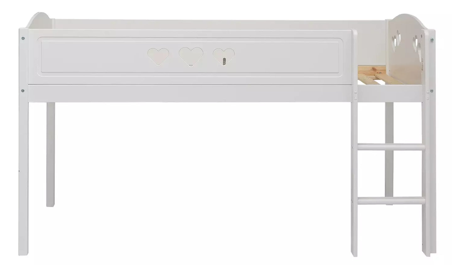 Mia Mid Sleeper Bed Frame - White